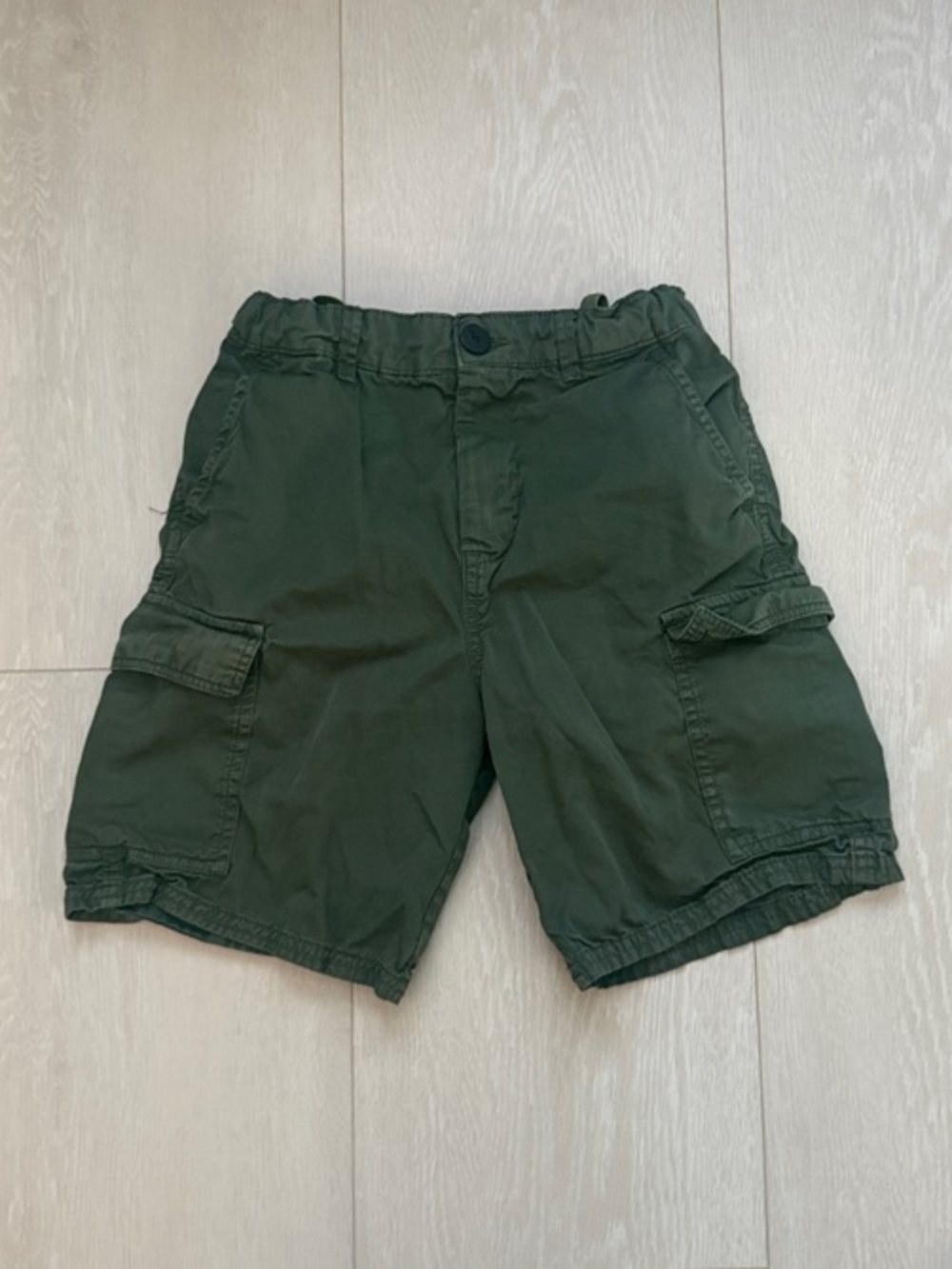 Zara Boys Olive Green Cargo Shorts